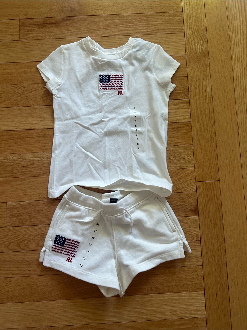 Ralph Lauren Flag Cotton Jersey Tee & Terry Short Set